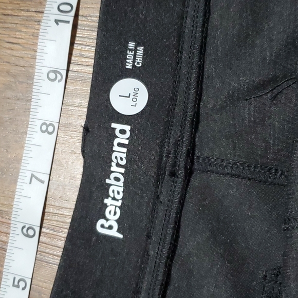 Betabrand charcoal gray straight leg tall pull on stretch trouser pants euc - Picture 4 of 6